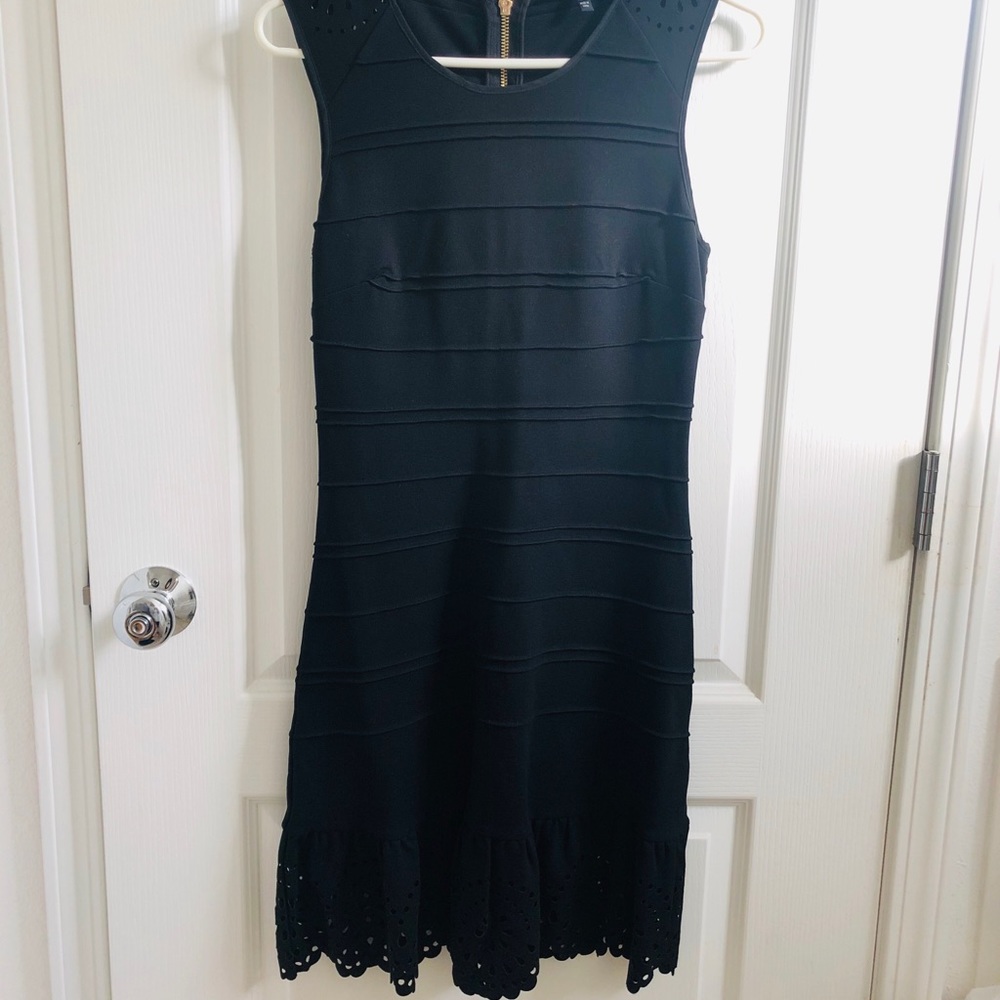 NWT Juicy couture laser-cut eyelets black dress